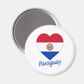 Paraguay Flag Heart Magneet (Voorkant / Achterkant)