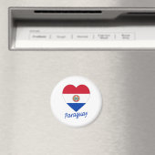 Paraguay Flag Heart Magneet (Insitu (Vaatwasser))