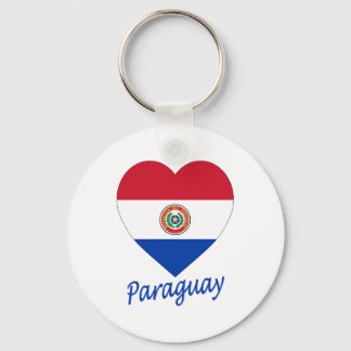 Paraguay Flag Heart Sleutelhanger