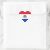 Paraguay Flag Heart Sticker (Tas)