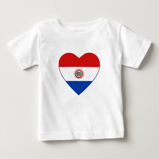 Paraguay Flag Heart T-Shirt (Voorkant)