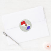 Paraguay Flag Kaart op ware grootte Ronde Sticker (Envelop)