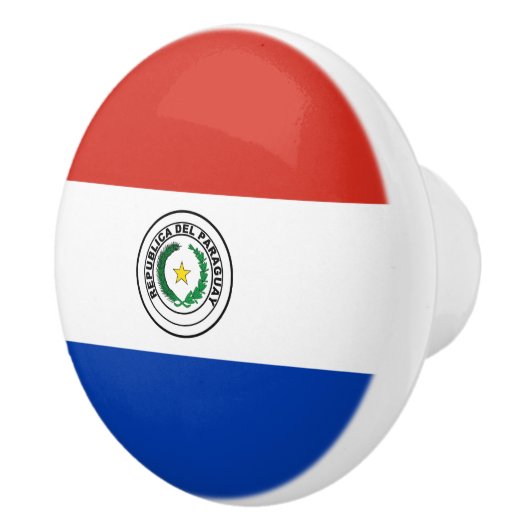 Paraguay Flag Keramische Knop (Rechts)