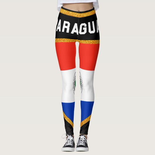 Paraguay Flag Leggings (Voorkant)