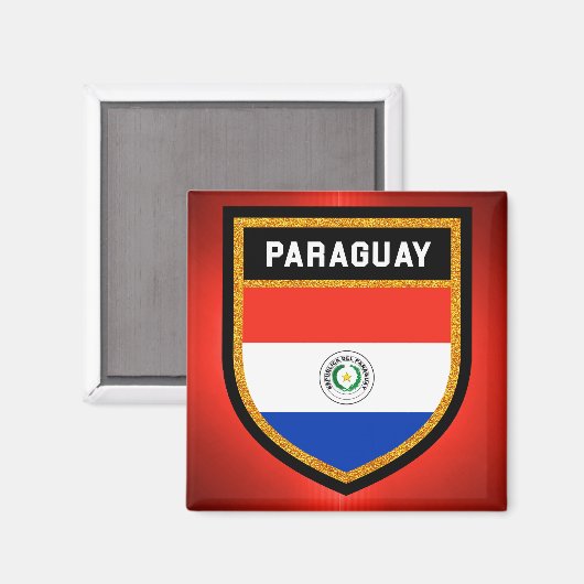 Paraguay Flag Magneet (Voorkant / Achterkant)