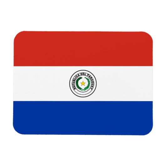 Paraguay Flag Magneet (Horizontaal)