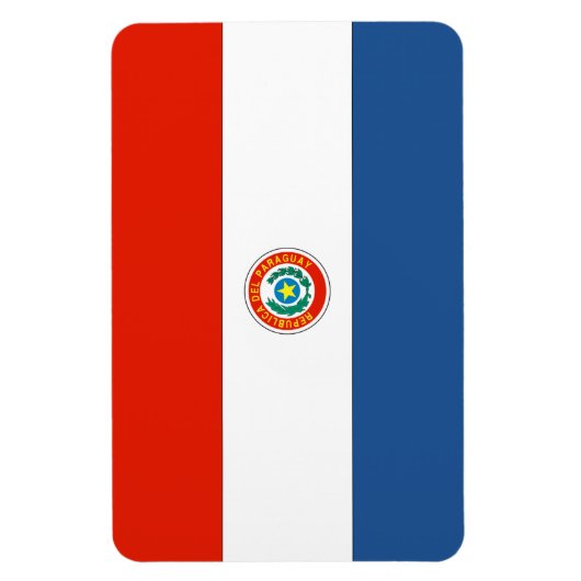 Paraguay Flag Magneet (Verticaal)
