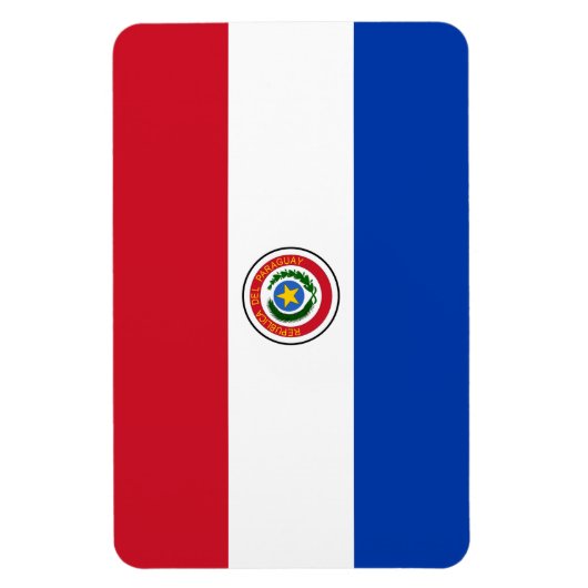 Paraguay Flag Magneet (Verticaal)