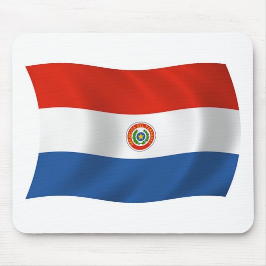 Paraguay Flag Mousepad Muismat (Voorkant)