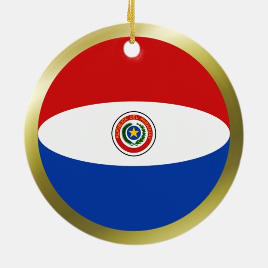 Paraguay Flag Ornament (Achterkant)