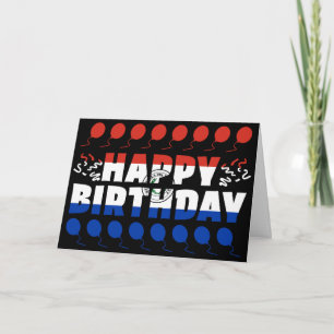 Paraguay Flag Patriotic Birthday Kaart