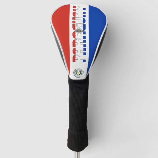 Paraguay Flag Praktisch Patriottisch Golfheadcover (Voorkant)