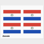 Paraguay Flag Rechthoekige Sticker (Vel)