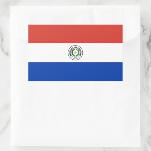 Paraguay Flag Rechthoekige Sticker (Tas)