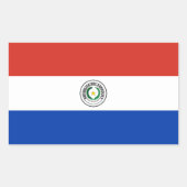 Paraguay Flag Rechthoekige Sticker (Voorkant)