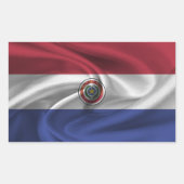 Paraguay Flag Rechthoekige Sticker (Voorkant)