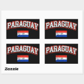 Paraguay Flag Rechthoekige Sticker (Vel)