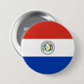 Paraguay Flag Ronde Button 7,6 Cm (Voorkant /achterkant)