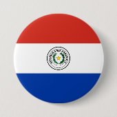 Paraguay Flag Ronde Button 7,6 Cm (Voorkant)