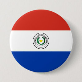 Paraguay Flag Ronde Button 7,6 Cm