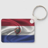 Paraguay Flag Sleutelhanger (Voorkant)