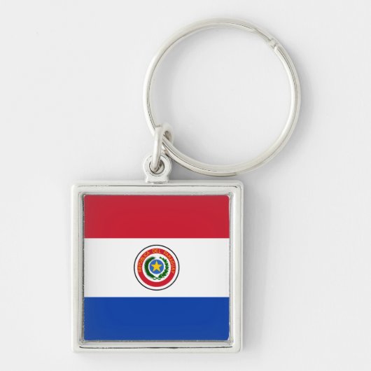 Paraguay Flag Sleutelhanger (Voorkant)