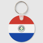 Paraguay Flag Sleutelhanger (Voorkant)