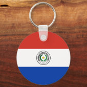 Paraguay Flag Sleutelhanger (Achterkant)