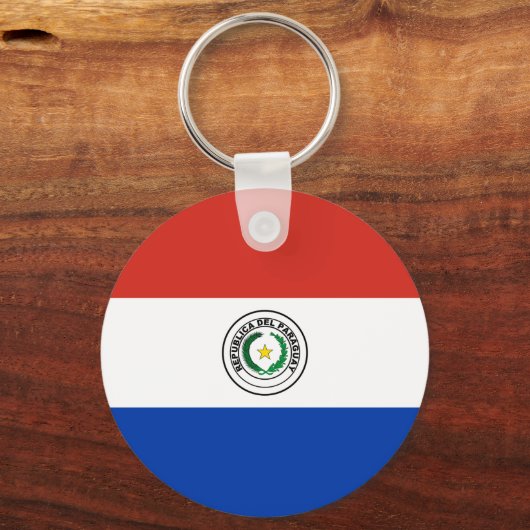 Paraguay Flag Sleutelhanger (Voorkant)