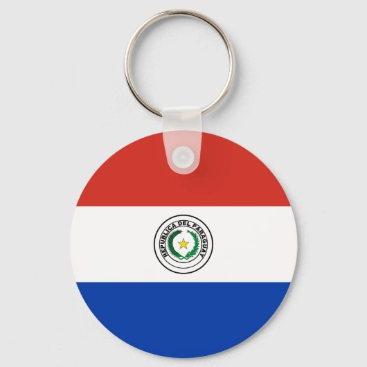 Paraguay Flag Sleutelhanger (Achterkant)