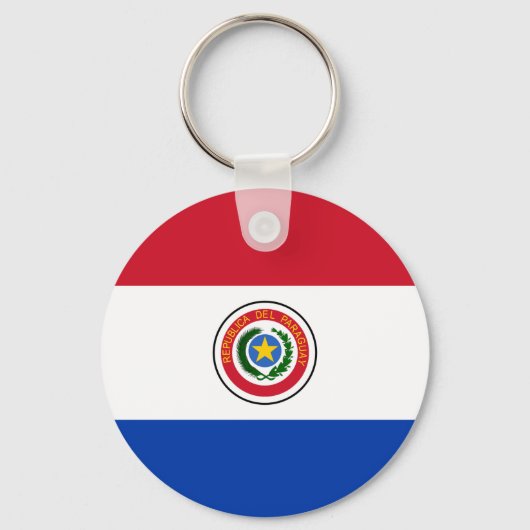 Paraguay Flag Sleutelhanger (Voorkant)