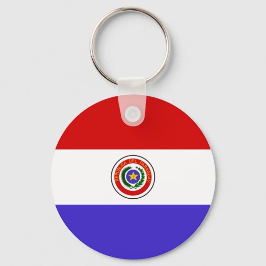 Paraguay Flag Sleutelhanger (Voorkant)