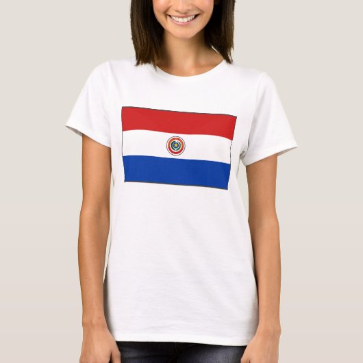 Paraguay Flag x Map T-Shirt (Voorkant)