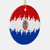 Paraguay Gnarly Flag Keramisch Ornament (Rechts)