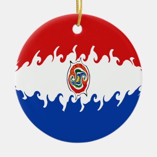 Paraguay Gnarly Flag Keramisch Ornament (Voorkant)