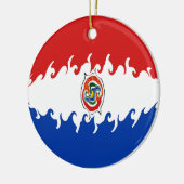 Paraguay Gnarly Flag Keramisch Ornament (Links)