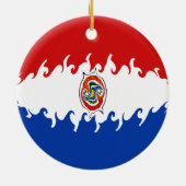 Paraguay Gnarly Flag Keramisch Ornament (Achterkant)