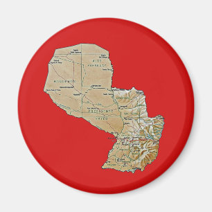 Paraguay Kaartmagneet Magneet