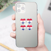 Paraguay liefde vlag trots hart sticker (Telefoon)