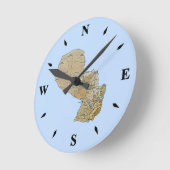Paraguay Map Clock Ronde Klok (Hoek)