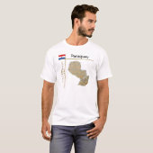 Paraguay Map + vlag + titel T-shirt (Voorkant volledig)