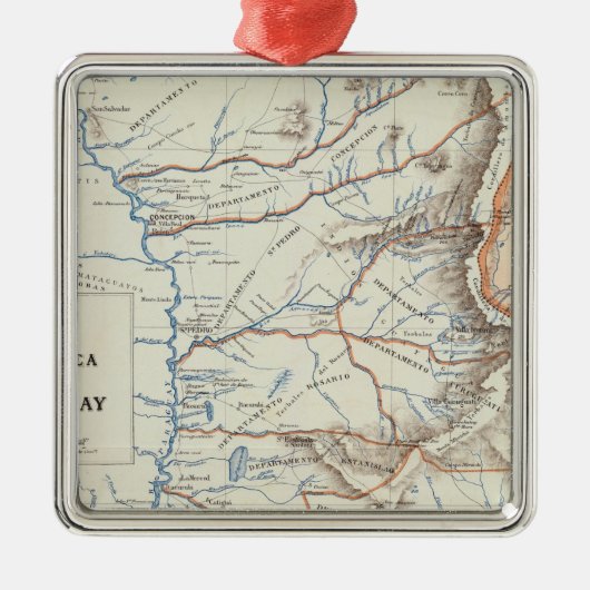 Paraguay Metalen Ornament (Voorkant)