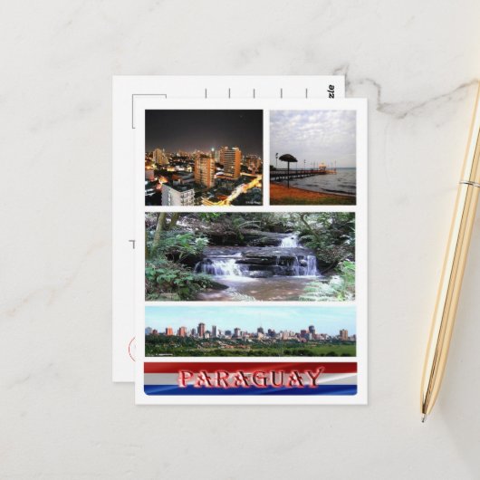 Paraguay - Mozaïek - Briefkaart (Voorkant / Achterkant in situ)
