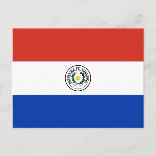 Paraguay National World Flag Briefkaart (Voorkant)