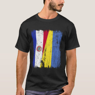 Paraguay Oekraine Half Vlag Paraguayaans Oekraïens T-shirt