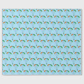 Paraguay onder Colorful Wing on Sky Blue Cadeaupapier (Vlak)