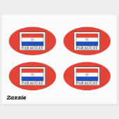 Paraguay Ovale Sticker (Vel)