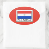 Paraguay Ovale Sticker (Tas)