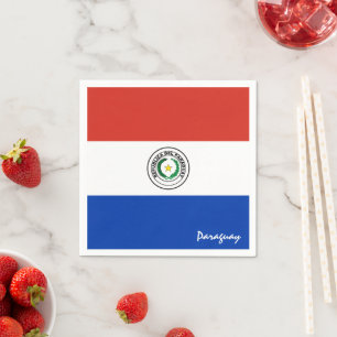 Paraguay & Paraguay Vlag partij mode/sport fan Servet