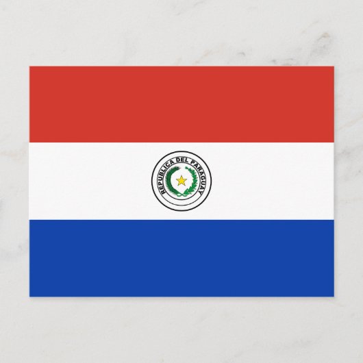 Paraguay (Paraguayaans) Vlag Briefkaart (Voorkant)